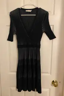 Jonathan Simkhai Nadya Compact Rib Wrap Skater Mini Dress