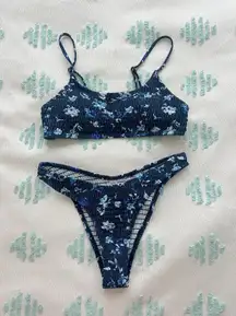 Floral Blue Bikini