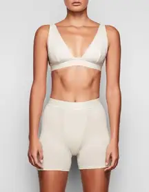 Skims cotton rib boxers light pink size S