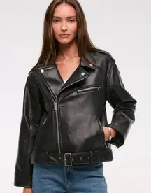 Abercrombie & Fitch Black Leather Jacket