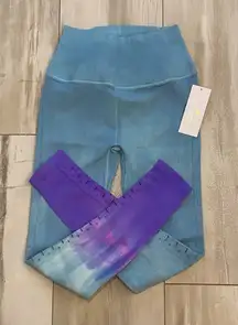 NWT Spiritual Gangster Purple and Blue Tie Dye Self Love Leggings, size XS/S