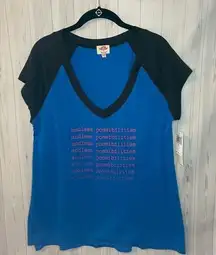 Pink Lotus PL Movement blue T-shirt sz L NWT