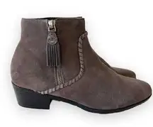 Jack Rogers Gray Suede Ankle Boots Women’s‎ Size 9 Winter Bootie Coastal Cowgirl