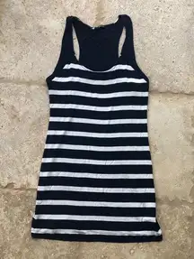 LA Made NWOT Size M Blue/White Striped Midi Dress