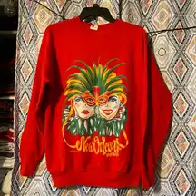 Fruit of the Loom vintage mardi gras crewneck