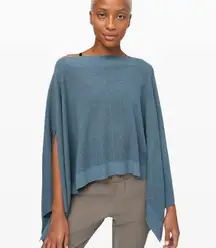 NWT Lululemon Forward Flow Poncho Heathered Blue Charcoal One Size OS S M L XL