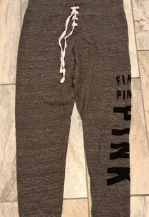 NEW Pink Victoria's Secret women's small gray/black jogger sweatpants