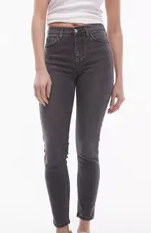 Topshop Washed Black Jaimie Ankle Jeans