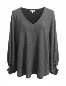 Maurice's Top Womens Size L Silver Sparkle V-neck Holiday NYE Party Concert