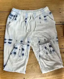 Blue And White Tie Dye Sweatpants