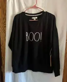 Rae Dunn Boo! Black Crewneck Woman’s Size Medium NEW