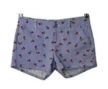 Bebop Super Cute Striped Cherry Cherries Shorts Sz 0