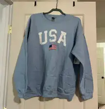 Light Blue USA America Sweatshirt