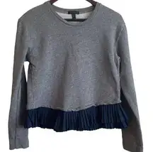 J Crew Sweatshirt Women S Gray Multi Media Casual Preppy Academia Relaxed Travel
