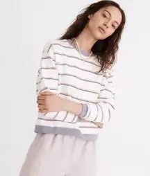 Madewell (Re)Sourced cotton swing sweatshirt in purple stripe