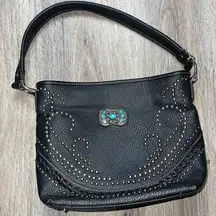 Montana West Concealed Carry Leather Turquoise Shoulder Bag