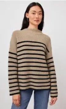 Rails Claudia Cream Navy Striped Sweater Size Medium