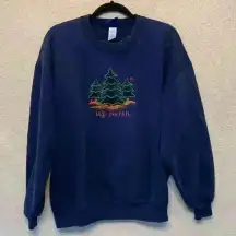 Oarsman 913 navy Up North crew neck sweatshirt sz XL lake life grandmacore cozy