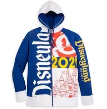 Disney NWOT  Disneyland 2021 Zip Hoodie LARGE