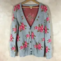 Forever 21  Cute Floral Oversized Cardigan SMALL