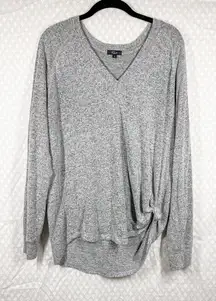 Rails Heather Grey Long Sleeve Cinch Top