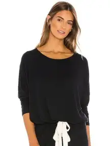 NWT Eberjey X Revolve Heather Slouch Tee in Black Size M