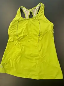 Athleta tank top built in bra‎ lime green