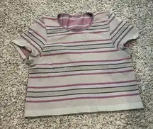 Urban Outfitters Striped Crop Top - Purple and Gray