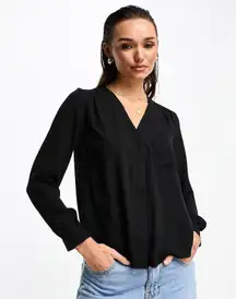 Black Long Sleeve Work Top