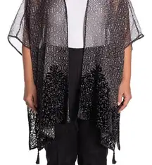 Daniel Rainn  DR2 Large Velvet Burnout Sheer Kimono Caftan New With Tags