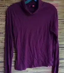 SO M Wine Turtle Neck Top