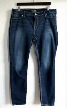 Silver Womens Jeans Denim Blue Suki High Rise Super Skinny Thick Stitch Size 20