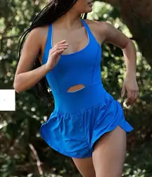 FP Movement Righteous Runsie Womens Size Large Blue Running Athleisure Boho