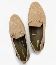 Esme Beige Suede Loafers/ Flats, Shoe Size EU 38 New in Box Retail $150