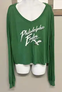 Majestic Women’s Philadelphia Eagles Barkley 26 Long Sleeves V-Neck T-shirt- 2XL