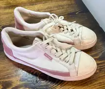 Tory Burch Cream And Pink Sneakers Size 9.5