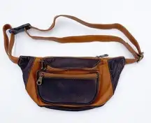 Leather Fanny Pack Waist Brown Backpack Hiking Waist Vintage Travel