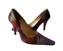 EMILIO PUCCI Multicolor Satin Stiletto Heels Size 37/7