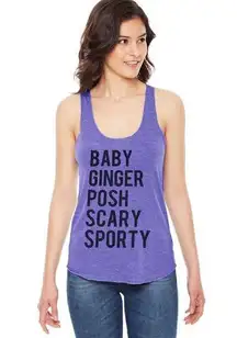 Spice Girls M American Apparel Racerback Tank Purple Band Concert Fan Shirt