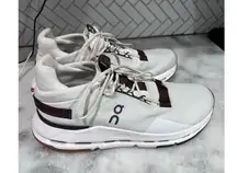 On Cloudnova Women’s Size 10.5 White Burgundy CloudTec Lifestyle Running Shoes