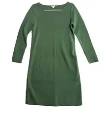 J. Jill Sweater Dress Womens Size Small Army Green Knee Length Long Sleeve Basic