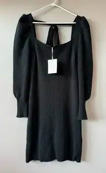 Charles Henry NWT‎ Women’s Black Ribbed Long Sleeve Sweater Dress Size Medium