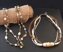 Glass Bead Necklace wear at set or individually