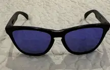 Oakley FROGSKINS Limited Edition Matte Black Violet Iridium lens 24-298 17 133