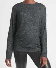 athleta mindful pullover sweater in gray size medium athletic cozy minimalist