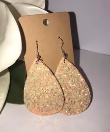 Pink/peach Sparkle Earrings 