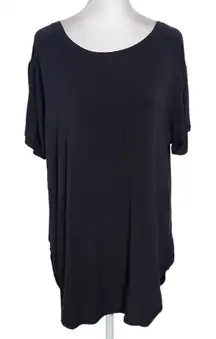 Mono B Black Short Sleeve High Low Tunic NWT Size Small Black Tunic