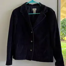 L.L. Bean corduroy blazer jacket women’s fall office business academia vintage