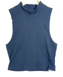 Abercrombie & Fitch Soft AF Black Ribbed Knit Sleeveless Cropped Tank Top Size S