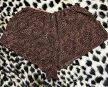 Sheer Leopard Lingerie Shorts M
